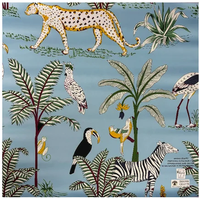 Tapis de Mahjong Botanique Léopard Zèbre Décoration de Bureau Résistant aux Taches d'Eau Antidérapant Impression Personnalisée Styles Multiples Emballage Roulé