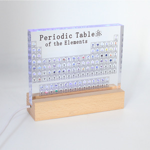 Adorno de la tabla periódica de acrílico con luz LED, regalo educativo de química para decoraciones escolares - Product Image 1