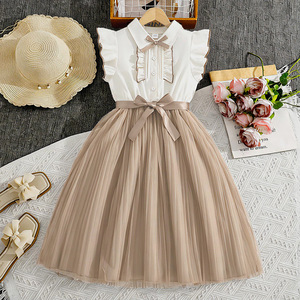 Girl Summer <strong>Dress</strong> 2026 White <strong>Pink</strong> Patchwork Tulle Flutter <strong>Dress</strong> <strong>for</strong> Big Girl Mixed Colors - Product Image 3