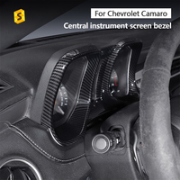 Shasha carbone garniture tableau de bord décoration couverture voiture Fiber de carbone accessoires pour Chevrolet Camaro 2011 2012 2013 2014 2015