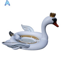 Superbe canapé gonflable géant en PVC écologique en forme de cygne pour piscine, lit d'eau gonflable, jouet aquatique d'été