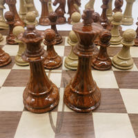 Pièces d'échecs personnalisées Ajedrez, jeu d'échecs de luxe en bois d'ébène et d'olivier tunisien, plateau de jeu en bois, ensemble d'échecs