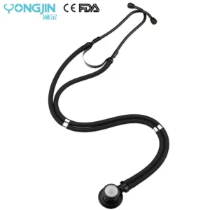 YJ S2624-BB Nouvelles Mécaniques Diagnostic Tout Noir Double Tube Stéthoscope Sprapette Rappaport