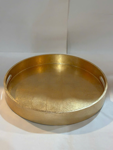 Handmade Lacquer <b>Tray</b> Glossy Finish Round Wooden Serving <b>Tray</b> For Ottoman Coffee <b>Table</b> Decorative <b>Bed</b> <b>Tray</b> For Home And Office - Product Image 3