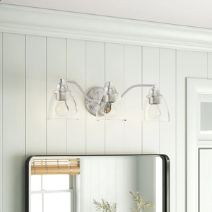 3-<strong>Light</strong> Gold Finish Iron Frame Glass Shade LED <strong>Wall</strong>-<strong>Mounted</strong> Vanity <strong>Lights</strong> for <strong>Bathroom</strong> with Dimmable Feature - Product Image 5