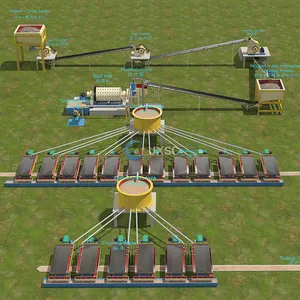 Équipement de traitement de réduction de barytine d'antimoine de chrome d'or usine de séparation de zinc de plomb usine de traitement de minerai de zinc