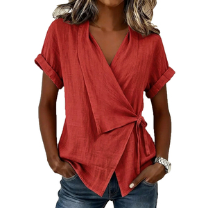 Camiseta personalizada de manga corta para mujer, cómoda, informal, 100% algodón, lisa, para chicas, con estampado de marca, estilo vintage, hecha a máquina. - Product Image 6