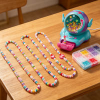 Machine à enfiler les perles électrique automatique pour filles et enfants, kit de fabrication de bracelets et colliers DIY, jouet artisanal de bijouterie, ensembles de perles colorées, cadeaux