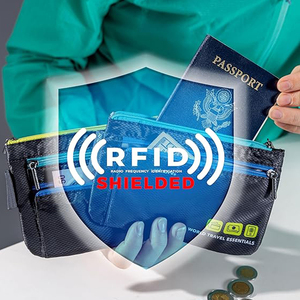 Ensemble de 2 organiseurs de documents de voyage essentiels pour le monde entier : <span class=keywords><strong>porte</strong></span>-passeports familial <span class=keywords><strong>et</strong></span> portefeuille anti-RFID pour documents de voyage - Product Image 4