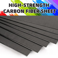 Feuilles de fibre de carbone mate série CFP, panneaux sergé uni pour cadre de modèle d'avion RC, renforcement structurel DIY