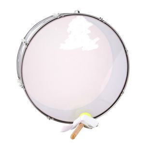 Anneau de pression en acier blanc de 22 pouces fanfare grand tambour brigade tambour jeune pionnier western - Product Image 4