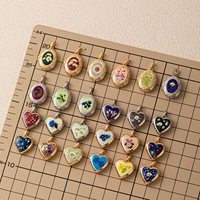 Hongtong AC-365 Nouvelle Arrivée Pendentifs Cœur Mignons et Délicats Plaqué Or PVD 18K Boîte Photo Tendance Vente Chaude