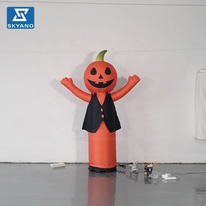 Personnage de citrouille gonflable dansante personnalisé, grand danseur gonflable de dessin animé pour la décoration festive extérieure des centres commerciaux à l'Halloween - Product Image 1