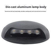 Lumière LED pour marchepied en forme de dos de tortue, haute luminosité, pour extérieur, étanche IP65, 220V, en aluminium, ronde