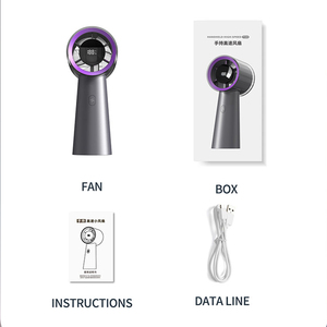 Directo de fábrica de alta velocidad 100 niveles de viento 3000mAh <span class=keywords><strong>Turbo</strong></span> carga rápida USB Escritorio de mano ventilador potente de pie para Camping deporte - Product Image 6
