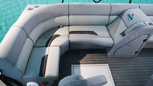 F-16 Center Console Pontoon Fishing Boat with Awning Swimming Ladder for 6 Adults for Lake Fishing - Product Image 4