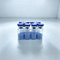 Poudre de peptide de cuivre bleu GHK-Cu de qualité cosmétique, tripeptide de cuivre-1 lyophilisé, matière première pour soins de la peau au collagène