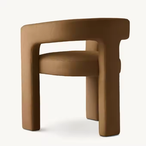 JP Chaises de salle à manger en velours à cadre en bois massif de haute qualité Fauteuils en <span class=keywords><strong>tissu</strong></span> à dossier ouvert - Product Image 4
