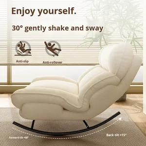 <span class=keywords><strong>Poltrona</strong></span> a dondolo imbottita in offerta speciale, ampio divano a dondolo per appartamento, comoda <span class=keywords><strong>sedia</strong></span> lounge per interni ed esterni con cuscino spesso - Product Image 3