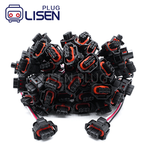 1928403966 Connecteur de prise d'injecteur diesel compact 1.1a à 3 broches avec câble pour Bosch - Product Image 2
