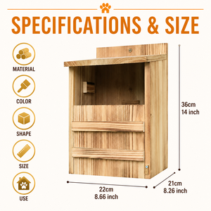 Casetta per <span class=keywords><strong>Uccelli</strong></span> in Legno di Cedro Massiccio, Resistente alle Intemperie, per <span class=keywords><strong>Uccelli</strong></span> Selvatici, Decorazione da Giardino, Kit Fai-da-Te, Logo Personalizzabile OEM - Product Image 6