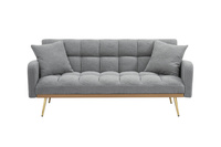 Canapé-lit convertible moderne 3 places au design européen, élégant, pour salon, avec fauteuil intégré