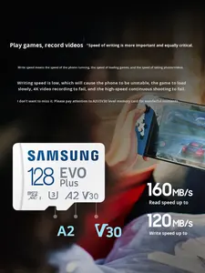 Nueva Tarjeta de <span class=keywords><strong>Memoria</strong></span> Original Samsung EVO Plus de 64GB/128GB/256GB/512GB, Tarjeta <span class=keywords><strong>SD</strong></span> V30 <span class=keywords><strong>Micro</strong></span> TF Flash U1/U3 C10 para Teléfono - Product Image 4