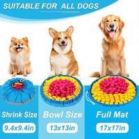 Gamelle pour chien moderne, portable, pliable, écologique, en feutre, à alimentation lente, et tapis olfactif floral pour l'entraînement, le jeu de puzzle automatique et la réduction de l'anxiété