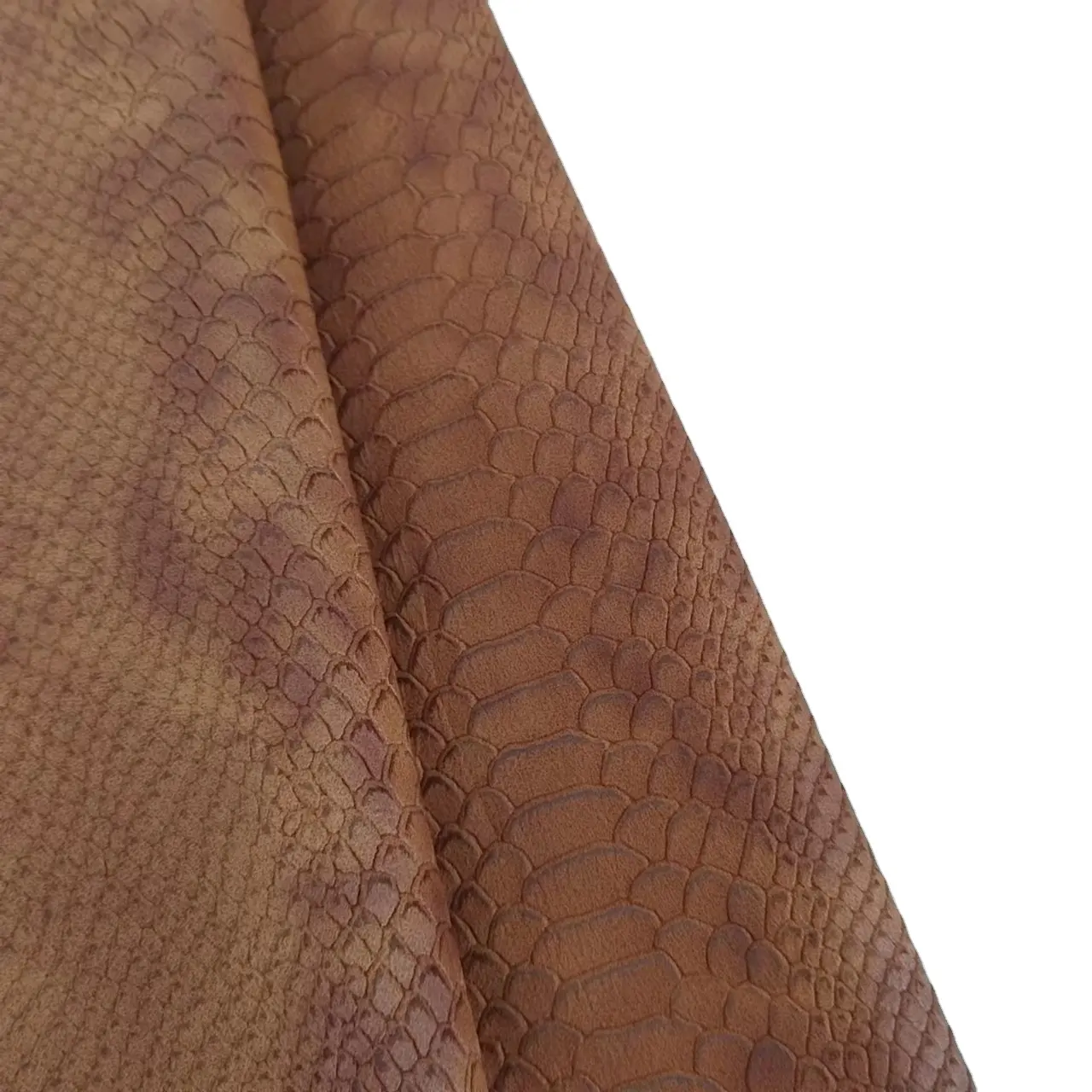 Materiales ambientales 0,9mm de espesor piel sintética patrón de serpiente tela de cuero