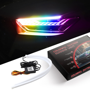 Feux de jour décoratifs flexibles pour voiture, contrôlables par application à distance, 9V-30V, clignotants, lumières de jour colorées, disponibles en tailles 30cm, 45cm, 60cm - Product Image 6