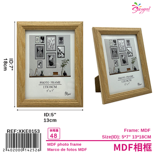 Lienzo y marco de fotos de madera de cobre 13*18cm pintado a mano para la decoración de exhibición del hogar DIY - Product Image 1