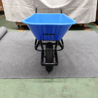 Brouette de chantier 120L, capacité de charge 200KG, plateau galvanisé, robuste, carretilla