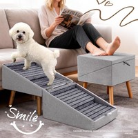 Rutschfeste, faltbare Hunde-Treppe aus Holz mit doppeltem Verwendungszweck für Bett, Sofa und Fahrzeugzugang