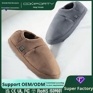 Pantuflas de Terciopelo Súper Suaves con Calefacción Transfronterizas Personalizadas para Hombre y Mujer, Lavables en Interiores, Antideslizantes, con Calefacción Eléctrica USB, de EVA - Product Image 3