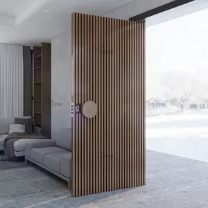 合板ドアデザイン深セン木製セキュリティドア高級玄関無地チーク材木製デザイン