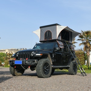 <span class=keywords><strong>Tenda</strong></span> da Tetto per Auto Ultra-Sottile Impermeabile in Lega di Alluminio con Supporto Dritto a Quattro Angoli per Campeggio Outdoor a Doppio Strato - Product Image 3