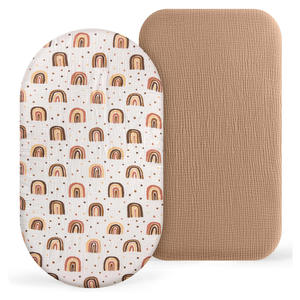 Housse <span class=keywords><strong>de</strong></span> matelas pour berceau - Muxxxxx Fil <span class=keywords><strong>de</strong></span> <span class=keywords><strong>coton</strong></span> respirant, agrandi, enveloppant, amovible et lavable - Product Image 1