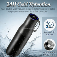 Bouteille d'eau intelligente en acier inoxydable 316 avec contrôle d'application personnalisé, affichage de la température, UV, chargement magnétique et rappel de consommation – Nouveauté !