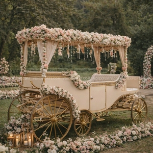 Carruaje Real de Caballos, Decoración de Lujo Vintage para Bodas y Eventos - Product Image 3