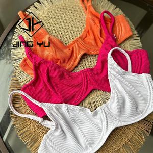 Nouvelle tendance 2024, soutien-gorge sans armatures, maillot de bain pour filles, triangle, à lacets, ensemble de bikini pour femmes - Product Image 2