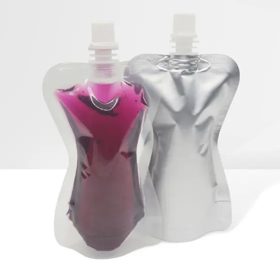 Étui à bec pour boisson, en aluminium, imprimé personnalisé, réutilisable, avec bec, liquide en plastique, 1 pièce