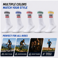 Chaussettes de cyclisme aérodynamiques édition équipe des Émirats arabes unis, chaussettes de vélo de route professionnelles Tour de France, confortables et respirantes