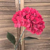 Promo! Bunga Hydrangea Buatan Tangan Berkualitas Tinggi Tangkai Panjang Tunggal Warna Putih Pink Dekorasi Hari Ibu Paskah