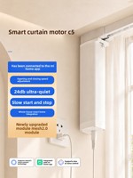 Riel de Cortina Eléctrico Inteligente con Motor Silencioso, Control Remoto por Voz, Material Translúcido Suave, Sensor de Conexión, Compatible con Xiao Ai y Mi Home