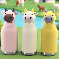 Thermos isotherme en acier inoxydable 304 de 540 ml, design mignon, écologique, bouteille d'eau portable pour enfants, camping