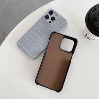 Coque de téléphone personnalisable en similicuir crocodile pour iPhone 18 17 Pro Max, demi-coque pour iPhone 18 17 Pro Max