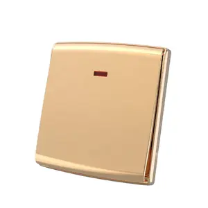 Sirode serie S2 estándar británico moderno Color dorado lujo 20A DP interruptores de luz de pared y enchufe eléctrico para el hogar