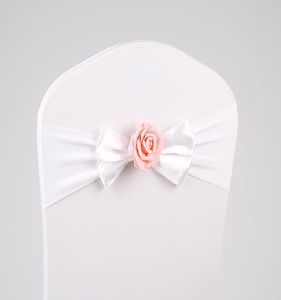 Satin Spandex élastique <span class=keywords><strong>chaise</strong></span> ceintures arcs pour <span class=keywords><strong>mariage</strong></span> universel <span class=keywords><strong>chaise</strong></span> <span class=keywords><strong>noeuds</strong></span> dos cravate pour Banquet fête hôtel décoration de la maison - Product Image 5