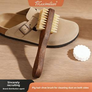 Brosse à chaussures Maximilian double face en bois pour daim et cuir <span class=keywords><strong>nubuck</strong></span>, pour le nettoyage des taches, usage domestique - Product Image 3