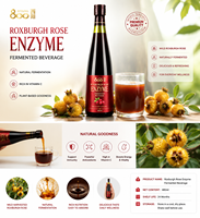 Boisson liquide en bouteille à base de composé enzymatique sauvage de Rosa Roxburghii - Boisson fermentée naturelle enrichie en vitamine C pour l'immunité et la santé de la peau